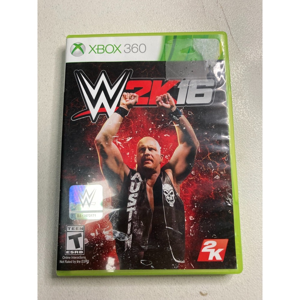 WWE 2K16 Microsoft Xbox 360 2015 Complete Tested Austin Orton Cena Rock Flair